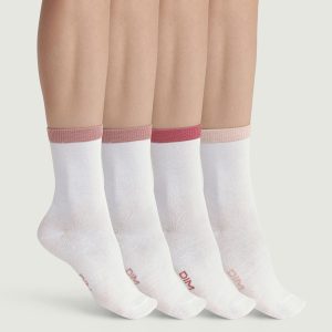 Pack of 4 pairs of women's socks White EcoDim Mode