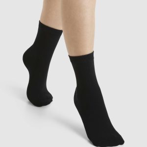 Children's warm black Thermo Fleece socks