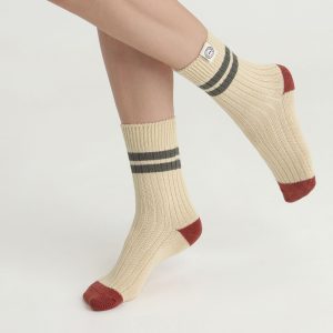 Women's colorblock socks Beige Dim x Inès de La Fressange