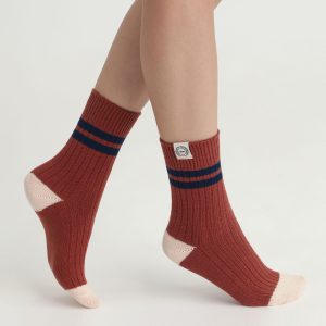Women's colorblock socks Brown Dim x Ines de La Fressange