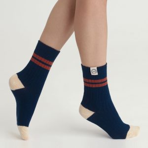 Women's colorblock socks Blue Dim x Inès de La Fressange
