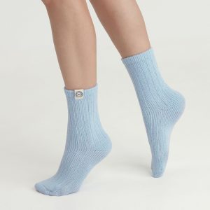 Blue ribbed women's sock Dim x Ines de La Fressange