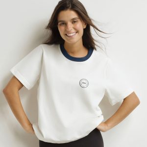 Women's mother-of-pearl blue T-shirt Dim x Ines de La Fressange