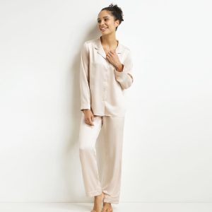 Women's pyjama set Ivory grey striped trousers Don't Disturb