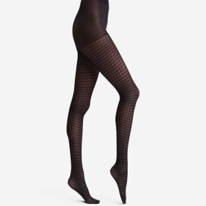 Black houndstooth tights Dim Style