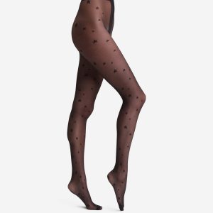 Black sheer tights with star pattern Dim Style