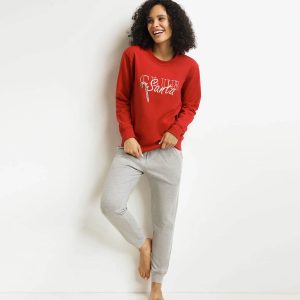 Women's Christmas pyjamas Grey Red Dim Family