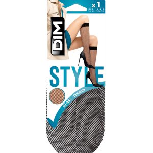 Black Madame So DIM 84 fishnet knee highs