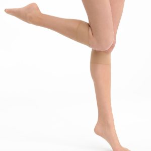 Pack of 2 pairs of Mes Essentiels 15 sheer knee highs in amber