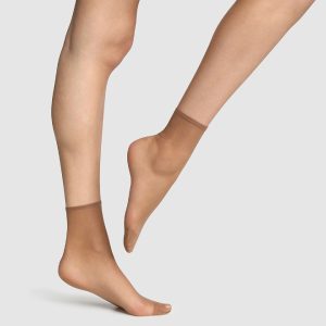 Pack of 2 Sublim 14 shimmer ankle highs in gazelle