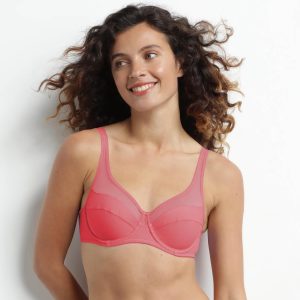 Grenadine microfiber and tulle push-on bra Dim Generous