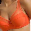 Generous pumpkin underwired push-up bra