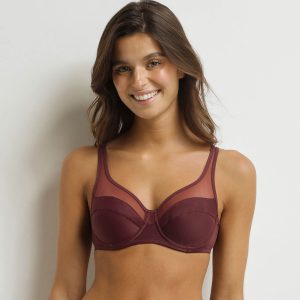 Generous Fig underwired push-up bra