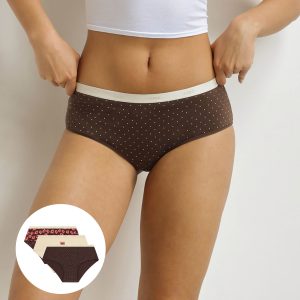 Pack of 3 retro pink and brown boxer shorts Les Pockets