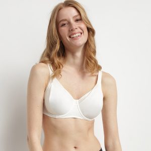 Generous Invisible Dim underwire push-up bra with mother-of-pearl