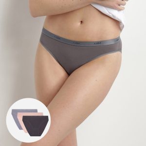 Pack of 3 briefs taupe, pink and grey Les Pockets EcoDIM