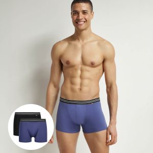 Pack of 2 cotton stretch boxers Blue Turquin EcoDim