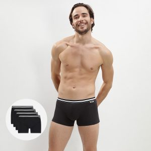 Pack of 4 black trunks ECODIM Cotton