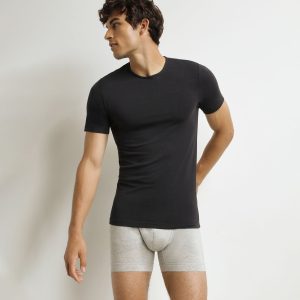 Men's short-sleeved T-shirt Black Dim Thermal