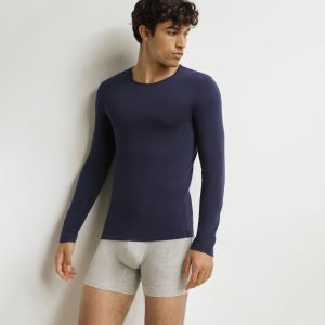 Men's long-sleeved T-shirt Blue Dim Thermal